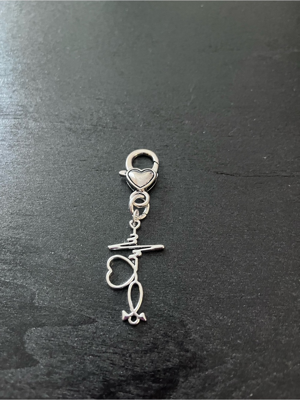 Heart Rhythm Clip on Charm